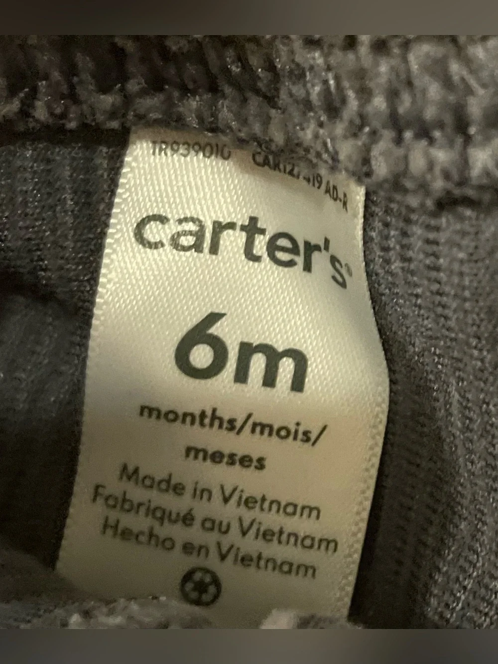 Carter's Corduroy Velour Crewneck Sweater in Slate Blue